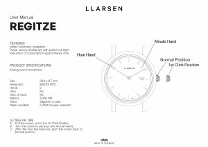 Manual Lars Larsen 124GDG3 REGITZE Watch