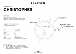 Handleiding Lars Larsen 132SDO3 CHRISTOPHER Horloge
