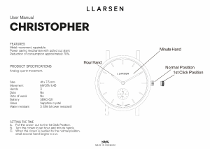 Handleiding Lars Larsen 132SWO3 CHRISTOPHER Horloge