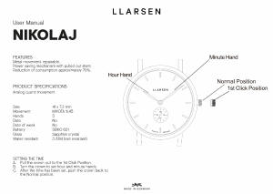 Manual Lars Larsen 143GDG3 NIKOLAJ Watch