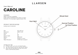 Handleiding Lars Larsen 146GDG3 CAROLINE Horloge