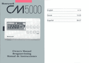 Manual de uso Honeywell CM5000 Termostato