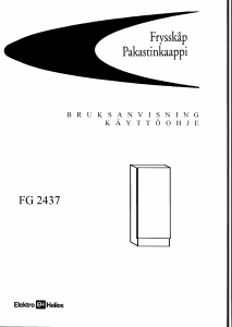 Bruksanvisning ElektroHelios FG2437 Frys