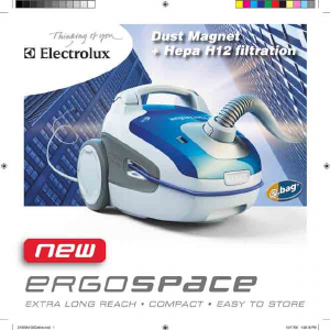 说明书 伊莱克斯ZE320 ErgoSpace吸尘器