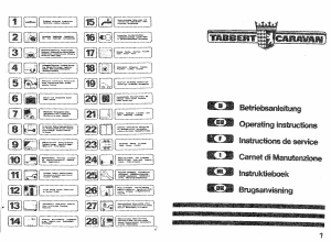 Bedienungsanleitung Tabbert Comtesse 360 (1977) Caravan