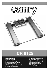 Manual Camry CR 8125 Balança