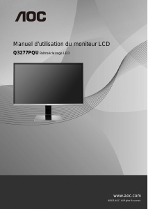 Mode d’emploi AOC Q3277PQU Moniteur LCD