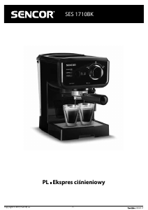 Instrukcja Sencor SES 1710BK Ekspres do espresso