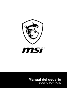 Manual de uso MSI GT63 Titan 8RF Portátil