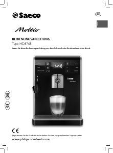 Bedienungsanleitung Philips Saeco HD8768 Moltio Kaffeemaschine