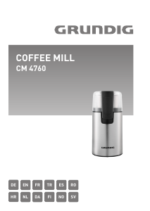 Bruksanvisning Grundig CM 4760 Kaffekvarn