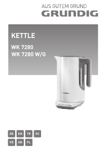 Mode d’emploi Grundig WK 7280 G Bouilloire