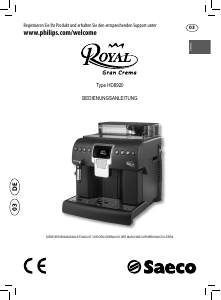 Bedienungsanleitung Philips Saeco HD8920 Royal Kaffeemaschine