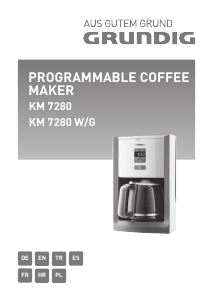 Kullanım kılavuzu Grundig KM 7280 W Kahve makinesi