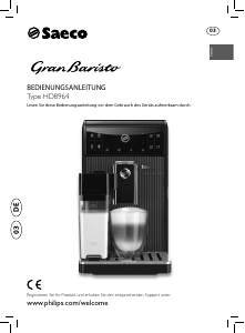 Bedienungsanleitung Philips Saeco HD8964 GranBaristo Kaffeemaschine