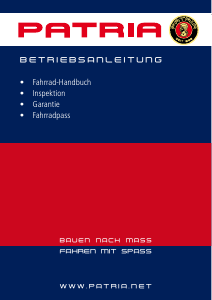 Bedienungsanleitung Patria Helios Fahrrad