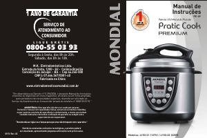 Manual Mondial PE-09 Pratic Cook Panela pressão