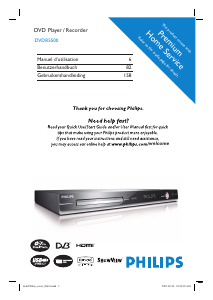 Mode d’emploi Philips DVDR5500 Lecteur DVD