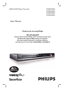 Manual Philips DVDR3460H DVD Player