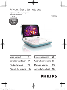 Manuale Philips PD7006 Lettore DVD