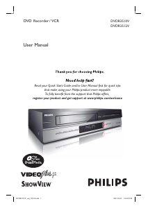 Manual Philips DVDR3512V DVD-Video Combination