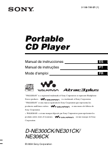 Manual de uso Sony D-NE301CK Discman