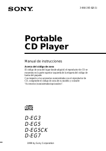 Manual de uso Sony D-EG7 Discman