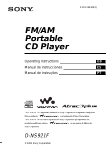 Manual de uso Sony D-NS921F Discman