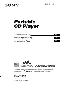 Manuale Sony D-NE301 Discman