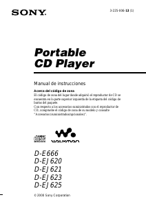 Manual de uso Sony D-EJ625 Discman