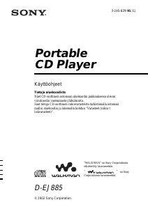 Käyttöohje Sony D-EJ885 Kannettava CD-soitin