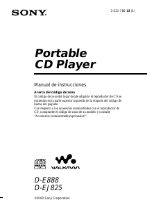 Manual de uso Sony D-EJ825 Discman