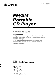 Manual Sony D-FJ65 Discman