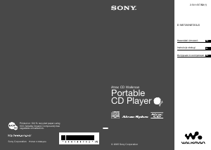 Használati útmutató Sony D-NE720LS Hordozható CD-lejátszó