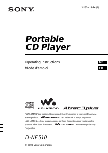 Bruksanvisning Sony D-NE510 Discman