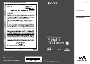 Handleiding Sony D-NE20LS Discman