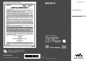 Manual Sony D-NE720 Discman