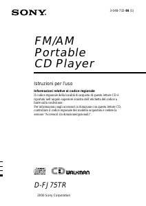 Manuale Sony D-FJ75TR Discman