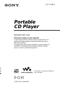 Manuale Sony D-CJ01 Discman