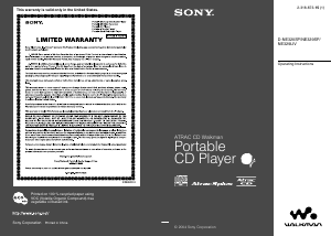 Handleiding Sony D-NE329LIV Discman