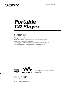 Käyttöohje Sony D-EJ1000 Kannettava CD-soitin