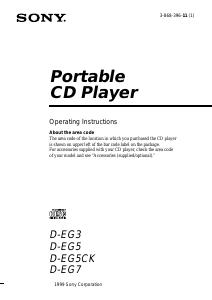 Manual Sony D-EG3 Discman