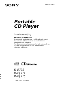 Handleiding Sony D-EJ711 Discman