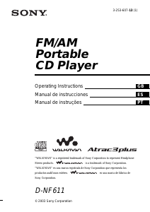 Manual de uso Sony D-NF611 Discman