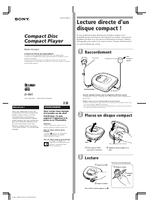 Mode d’emploi Sony D-465 Lecteur CD portable