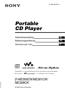 Bedienungsanleitung Sony D-NE300CK Discman