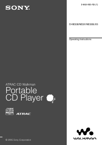 Sony D-E331 Portable CD Player Manual