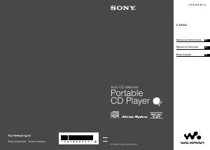 Mode d’emploi Sony D-NE820 Lecteur CD portable