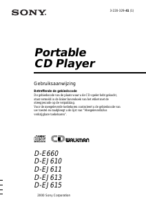 Handleiding Sony D-EJ615 Discman