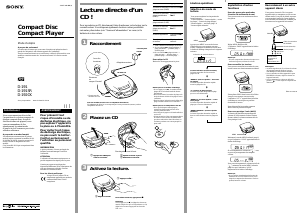 Mode d’emploi Sony D-191SR Lecteur CD portable